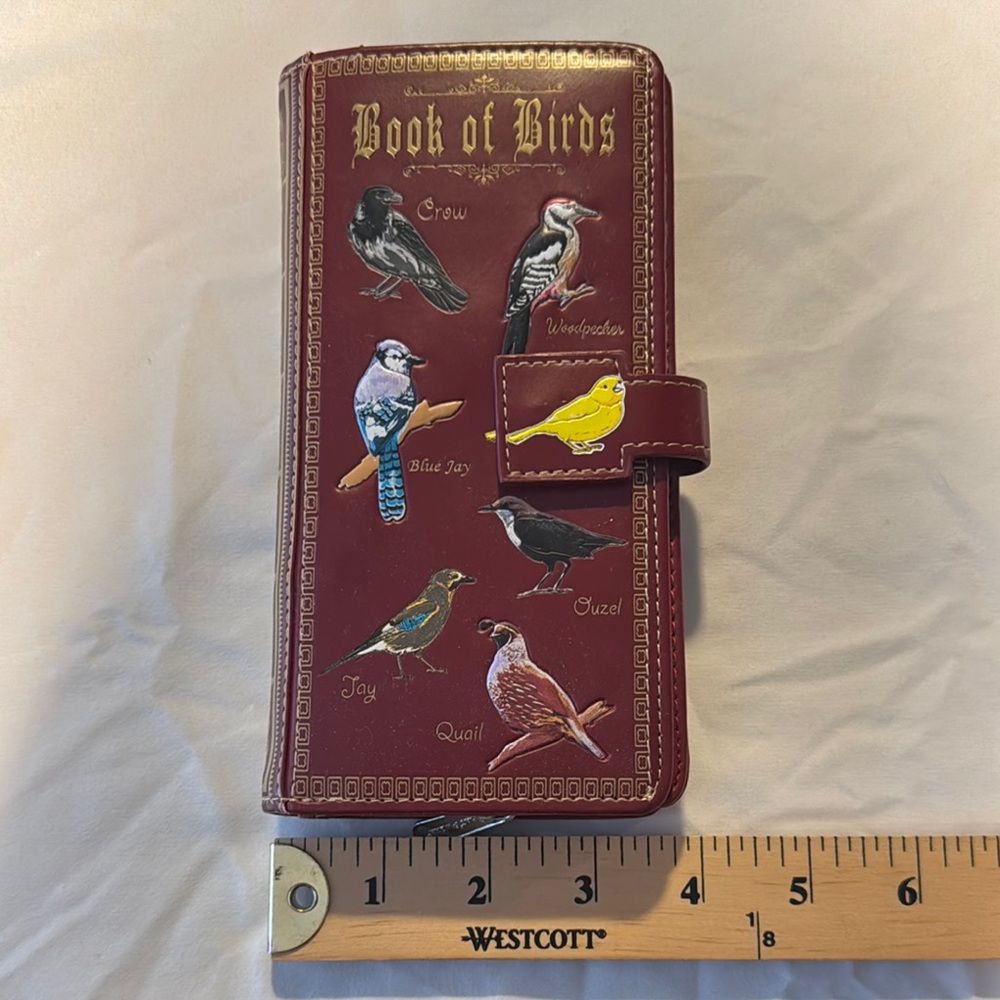 Book of Birds Red Wallet
